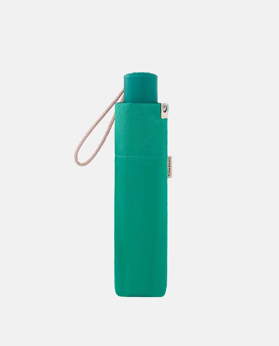 Guarda-Chuva Dobrável Manual "Colorparty" com Sistema Windproof, Proteção Solar UVP+50 e Fabricado em Poliéster Reciclado e Reciclável. Verde Água-2