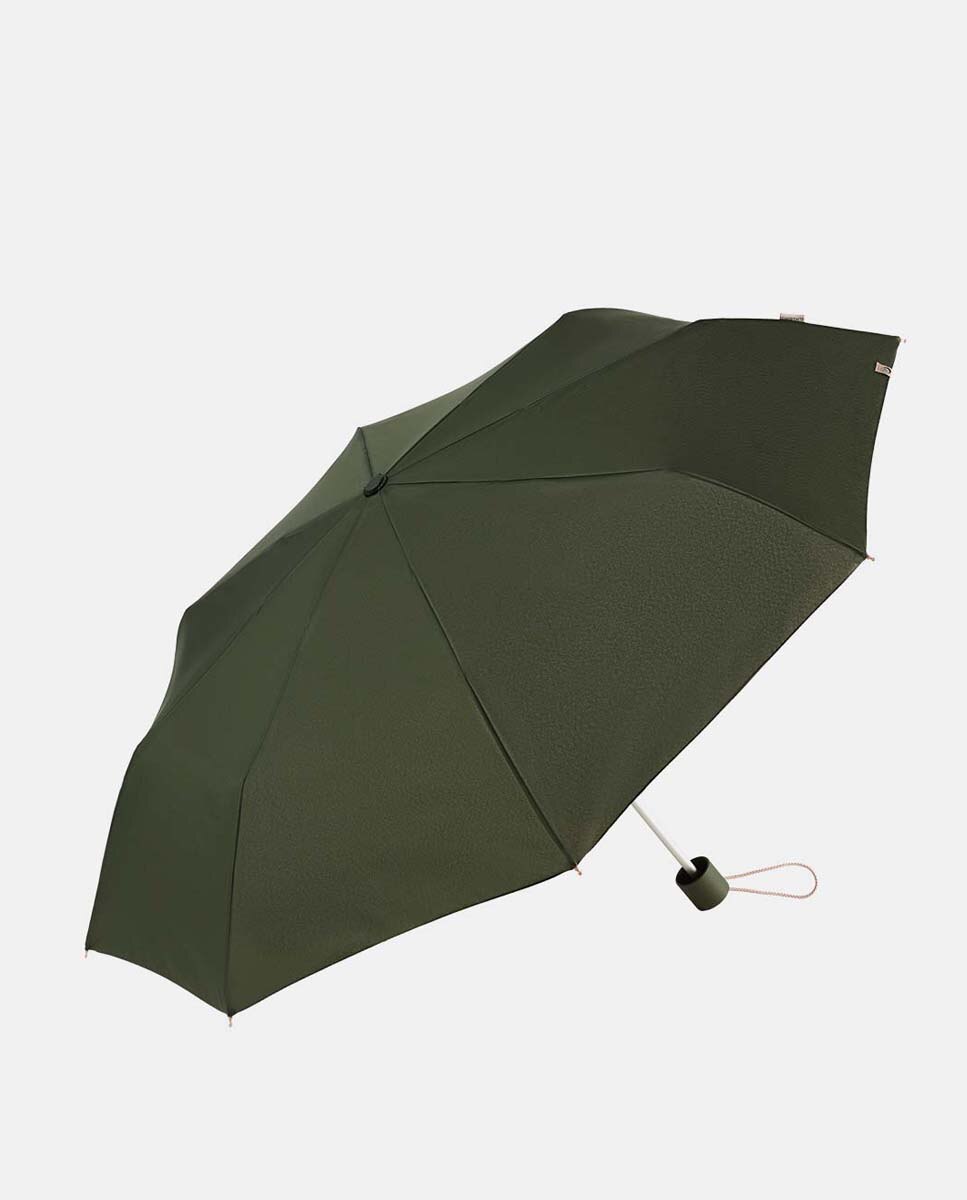 Guarda-Chuva Dobrável Manual "Colorparty" com Sistema Windproof, Proteção Solar UVP+50 e Fabricado em Poliéster Reciclado e Reciclável Verde-escuro-1