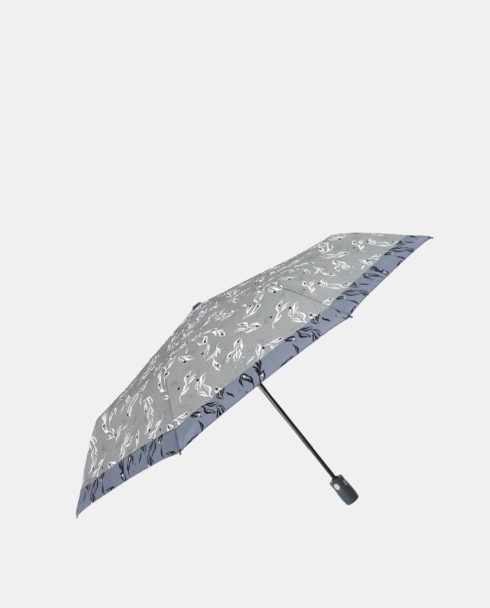 Guarda-Chuva Dobrável com Fecho e Abertura Automáticos, Varetas de Fibra de Vidro, Ligeiro e Antivento Azul-1