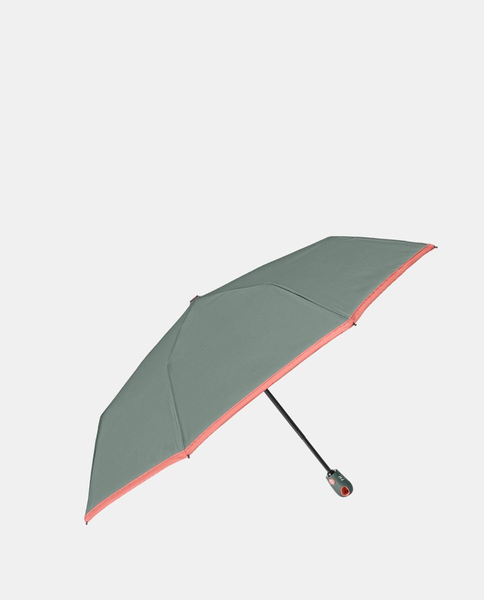 Guarda-Chuva Dobrável com Fecho e Abertura Automáticos, Varetas de Fibra de Vidro, Ligeiro e Antivento Cinzento-1