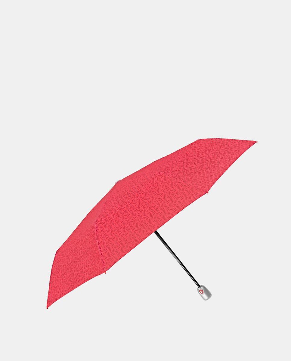 Guarda-Chuva Dobrável com Fecho e Abertura Automáticos, Antivento em Microfibra com Varetas de Fibra de Vidro Vermelho-1