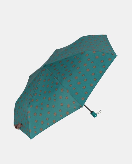 Imagem 0 de Guarda-Chuva Mini Abertura-Fecho. Slim. Liso às Bolinhas. Cabo Direito.