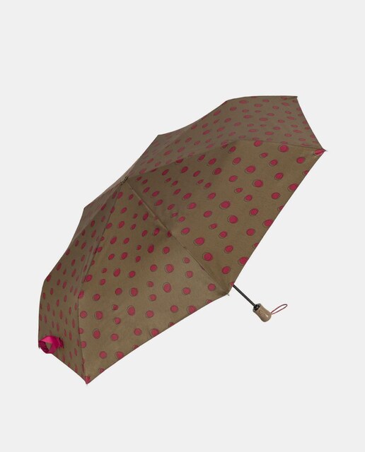 Imagen 0 de Paraguas mini abre-cierra. SLIM. Liso con lunares. Mango recto.