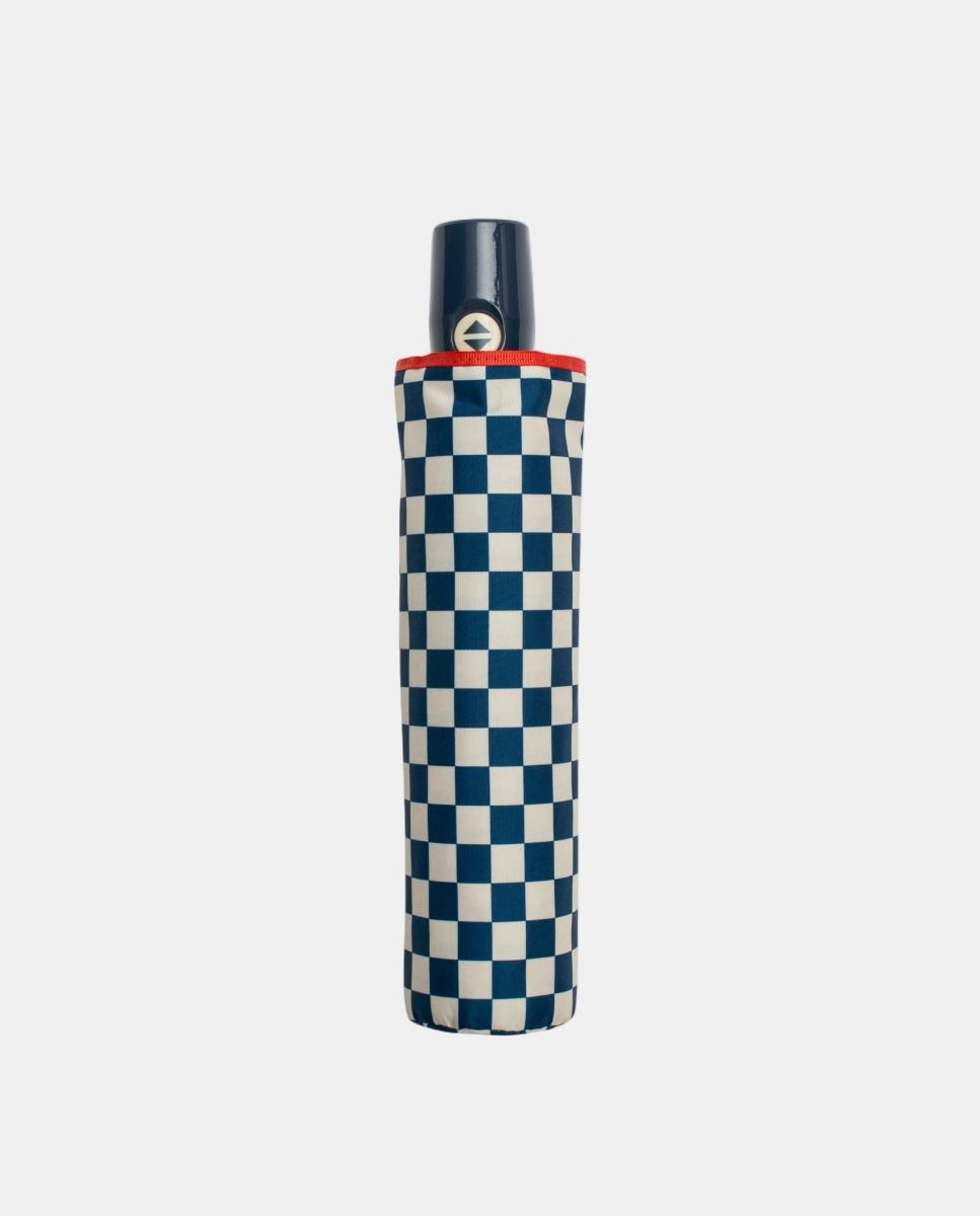Guarda-Chuva Dobrável Automático - Navy & white Azul-marinho-2