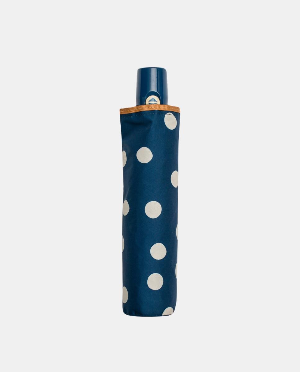 Guarda-Chuva Dobrável Automático - Navy & white Azul-marinho-2