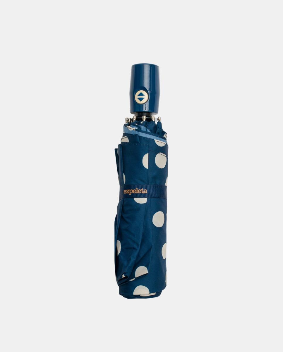 Guarda-Chuva Dobrável Automático - Navy & white Azul-marinho-3