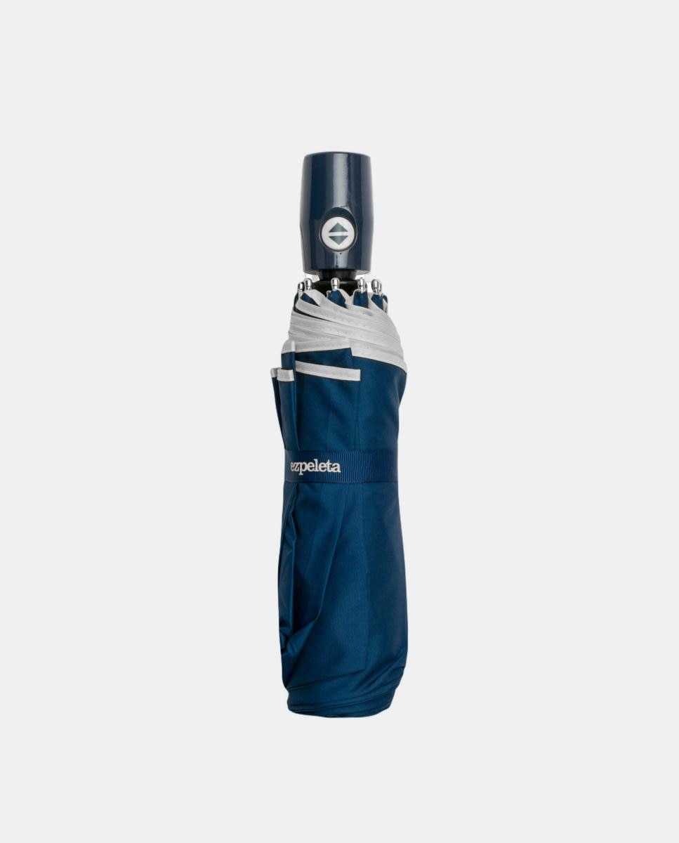 Guarda-Chuva Dobrável Automático - Navy & white Azul-marinho-3