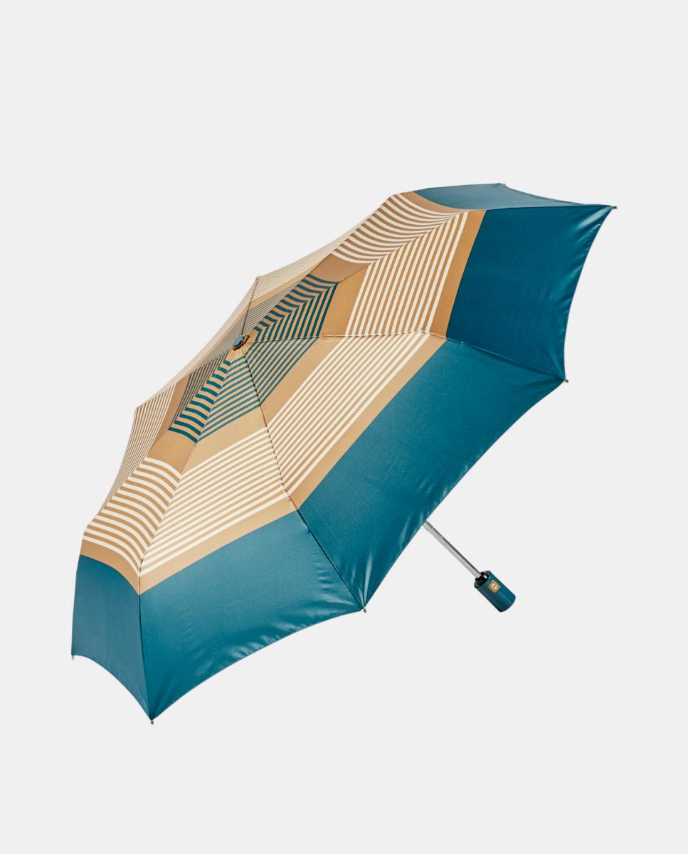 Imagem 0 de Guarda-Chuva Dobrável com Fecho/Abertura Automático. Às Riscas