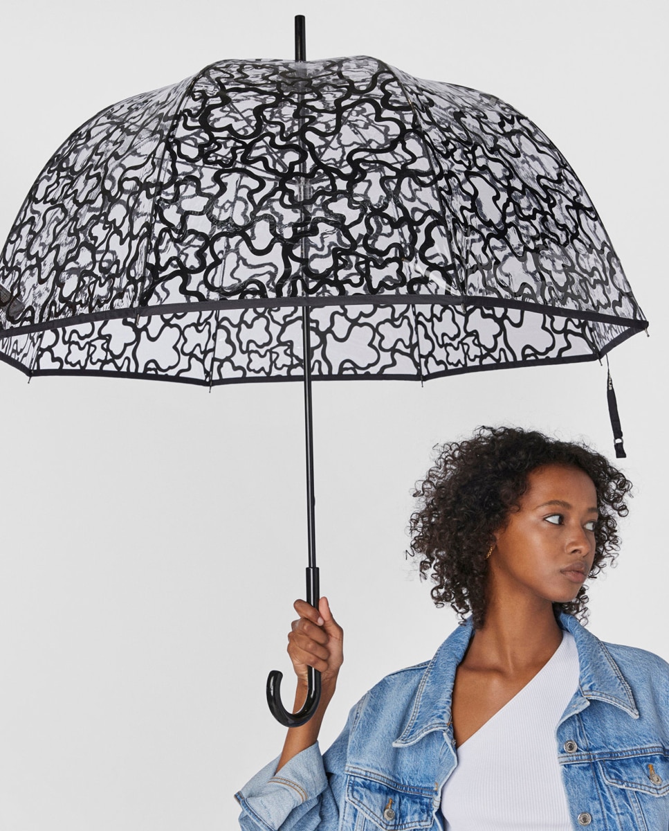 Guarda-Chuva Comprido Transparente com Estampado Estampado-8