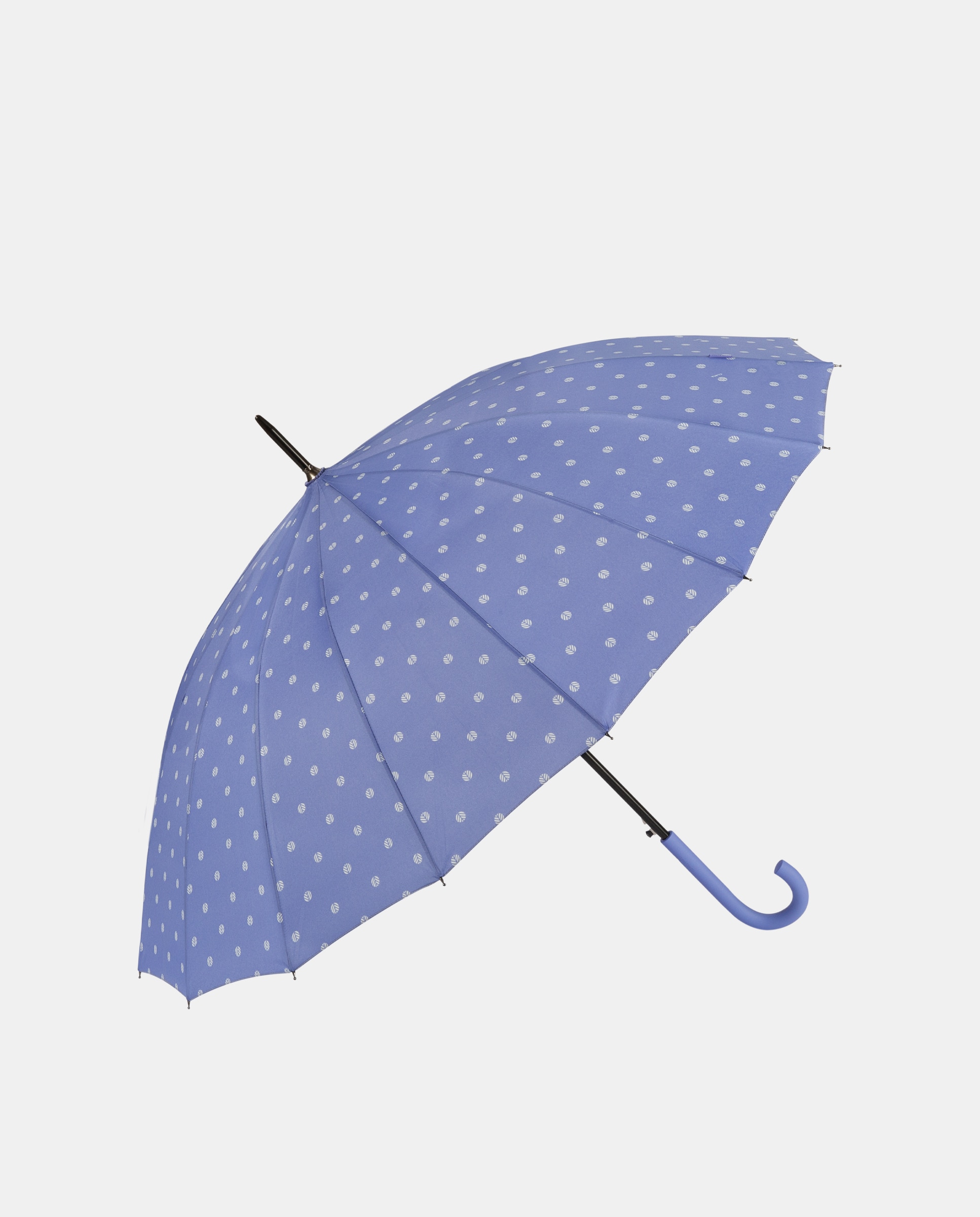Guarda-Chuva Comprido Automático às Bolinhas com Proteção Solar - Lilás Lilás-1
