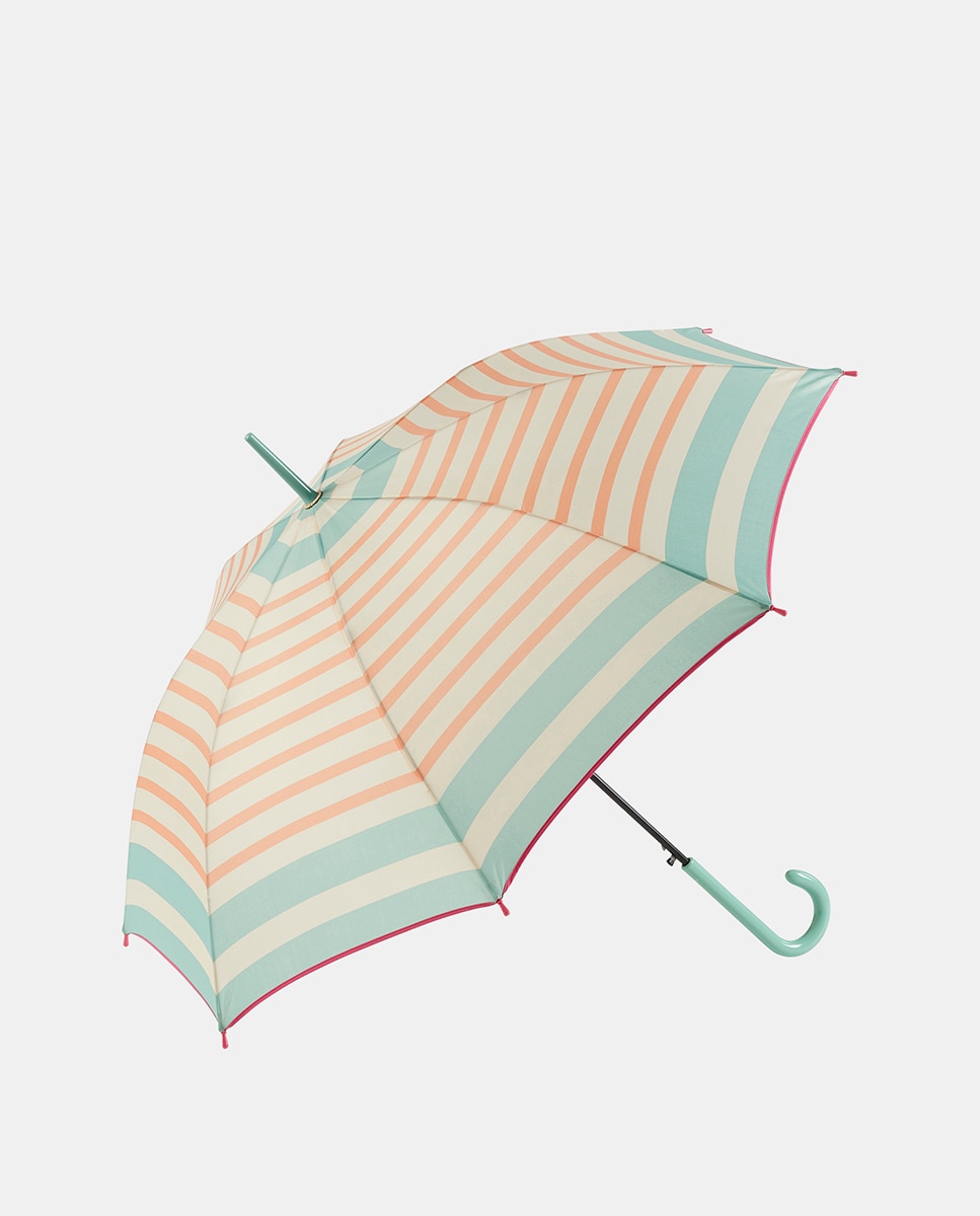 Imagem 0 de Guarda-Chuva Comprido Automático. Estampado às Riscas