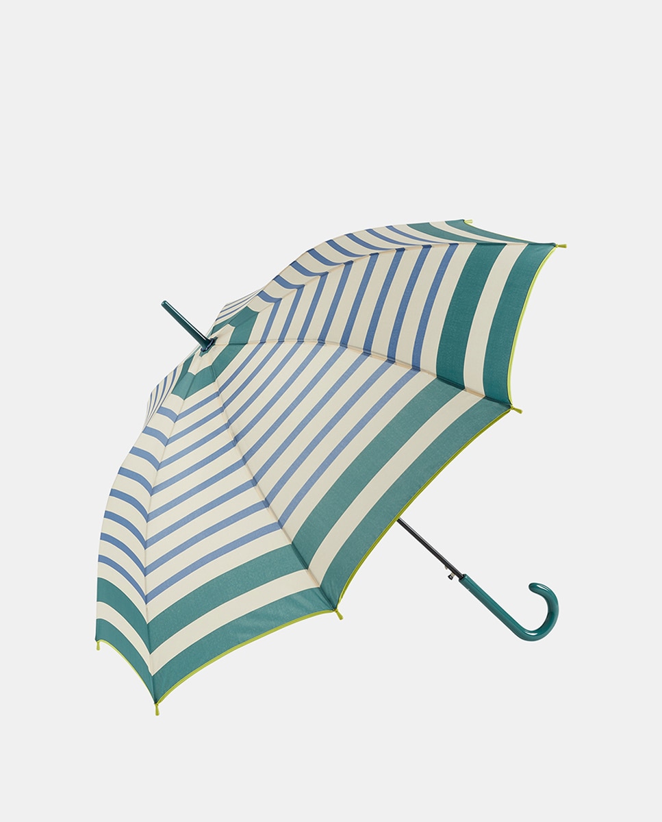 Imagem 0 de Guarda-Chuva Comprido Automático. Estampado às Riscas