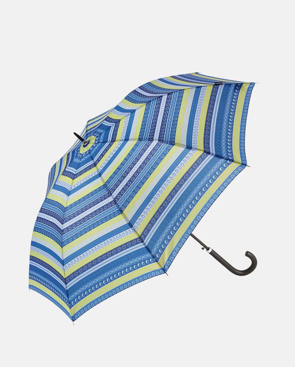 Imagem 0 de Guarda-Chuva Comprido Automático "Píxel" com Sistema Windproof, Proteção Solar UVP+50 e Fabricado em Poliéster Reciclado e Reciclável.