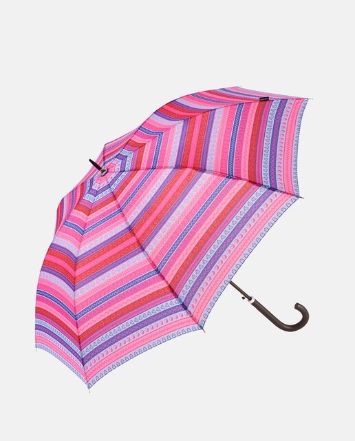 Imagen 0 de Paraguas Largo Automático "Píxel" con sistema Windproof tiene protección solar UVP+50 y está hecho con Poliéster Reciclado y Reciclable.