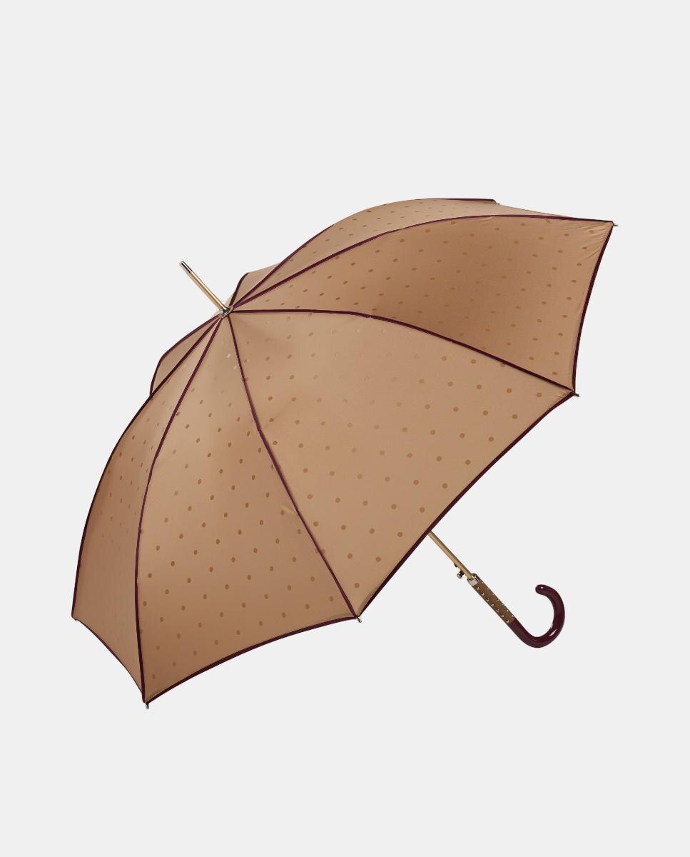 Guarda-Chuva Sra Automático de Alumínio com Varetas de Fibra de Vidro e Punho Curvo Cru-1