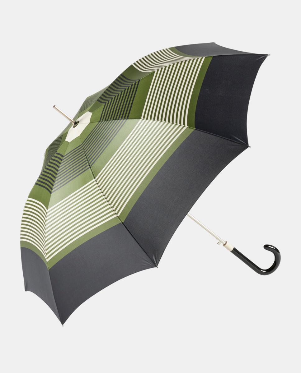 Imagem 0 de Guarda-Chuva Automático de Níquel. Estampado às Riscas