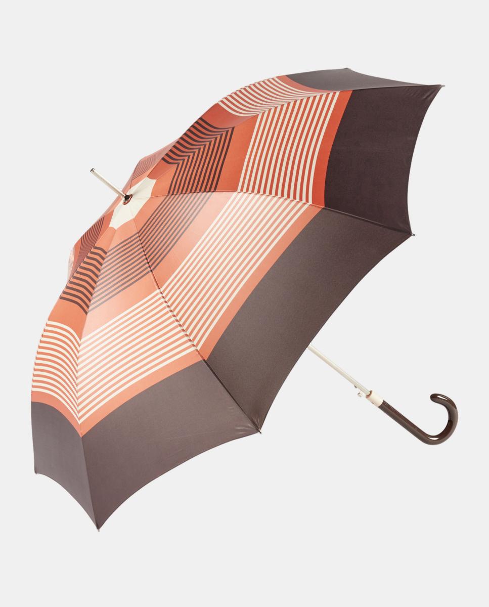 Imagem 0 de Guarda-Chuva Automático de Níquel. Estampado às Riscas