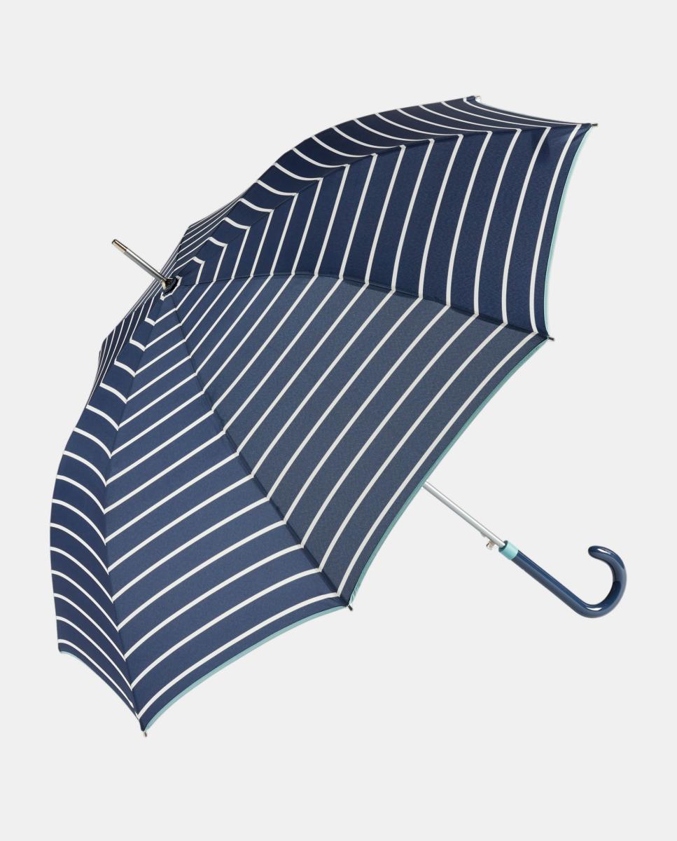Imagem 0 de Guarda-Chuva Automático de Alumínio.  Estampado Azul-Marinho/Branco