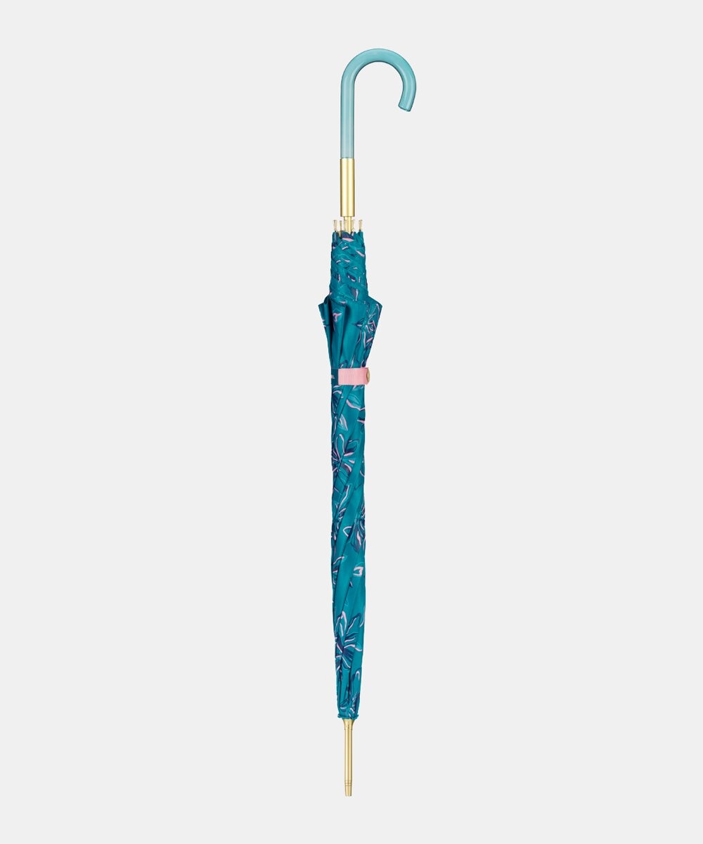 Guarda-Chuva Comprido Automático com Cabo Curvado Estampado Azul-2