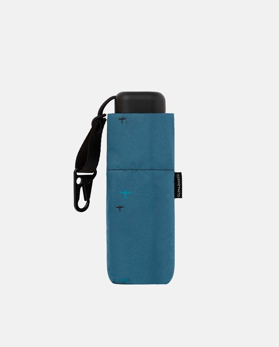 Guarda-Chuva Mini Dobrável Manual "Travel" com Tecnologia Windproof e Tecido de Poliéster Reciclado e Reciclável Azul-2