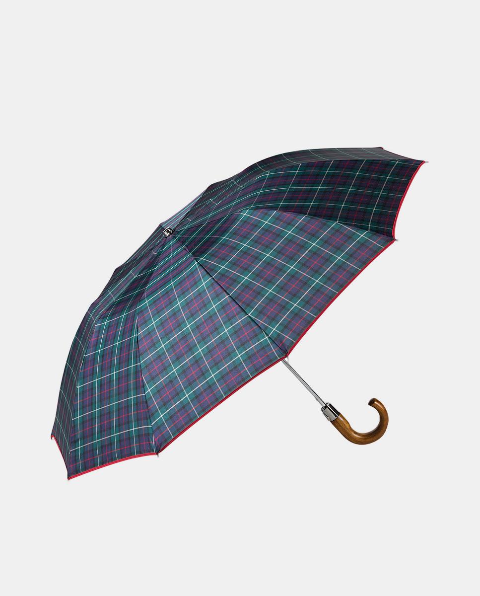 Imagem 0 de Guarda-Chuva Unissexo Automático de Aço com Varetas de Aço e Punho Curvo de Madeira