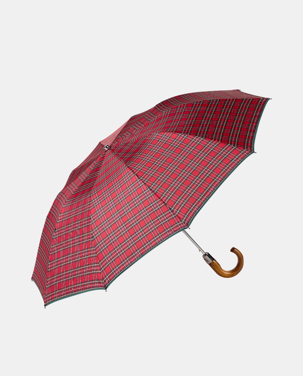 Imagem 0 de Guarda-Chuva Unissexo Automático de Aço com Varetas de Aço e Punho Curvo de Madeira