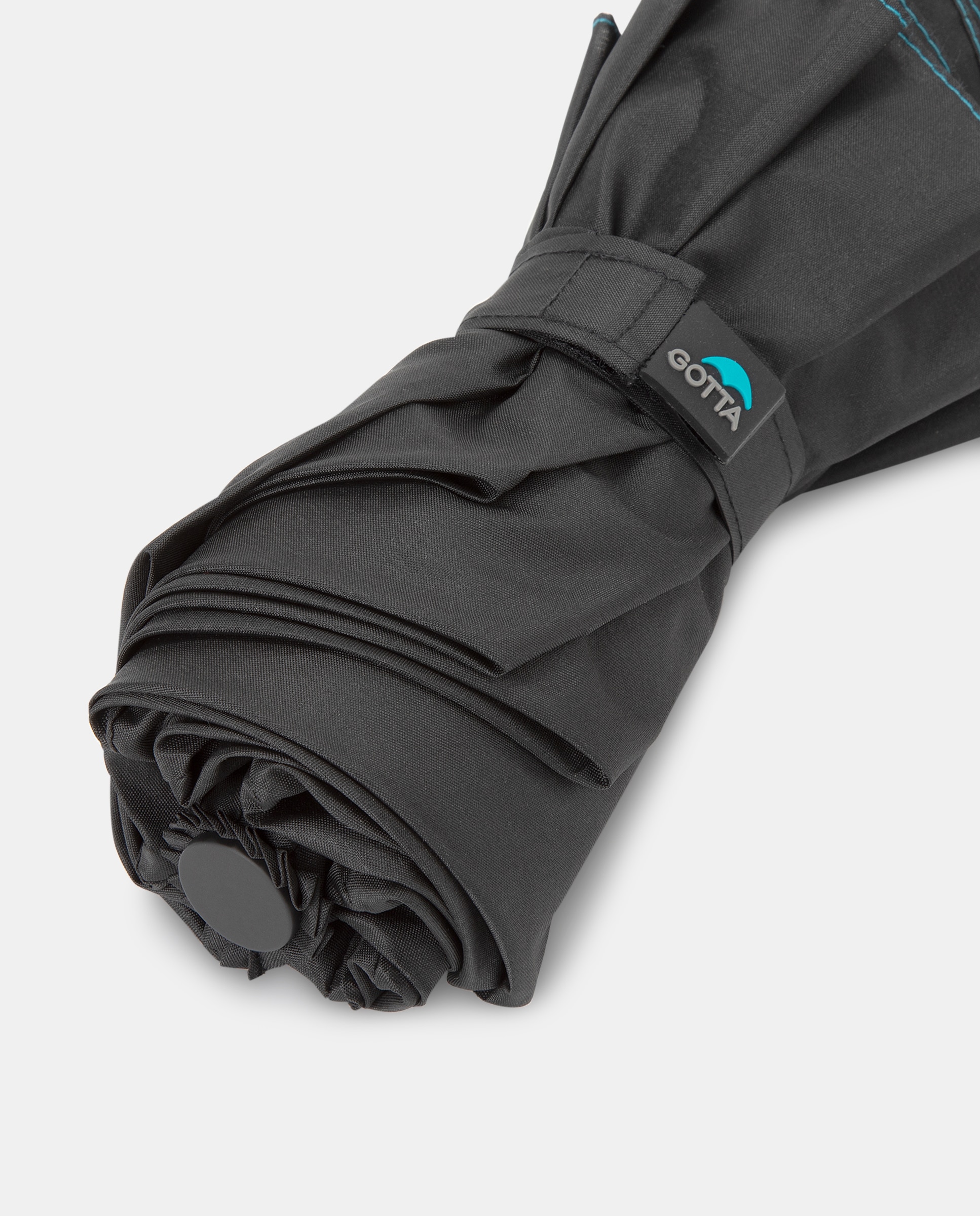 Guarda-chuva desdobrável automático preto Preto-3