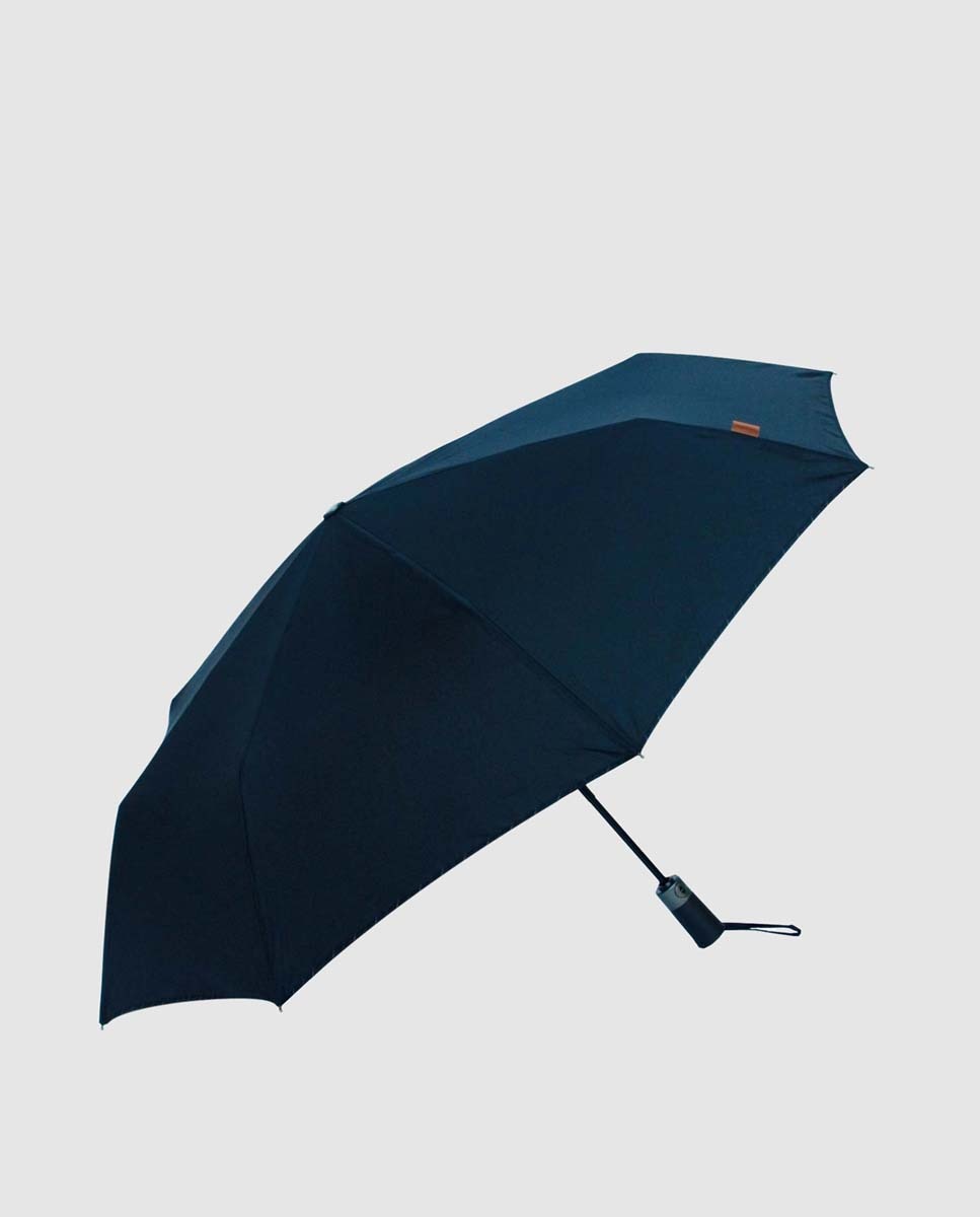 Guarda-Chuva Dobrável Automático Liso - Preto Preto-1