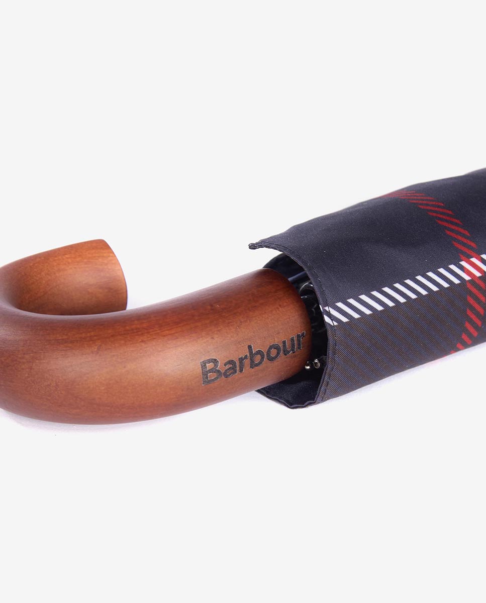 Paraguas plegable automático estampado de cuadrós tartán - Barbour - Multicolor Multicolor-4