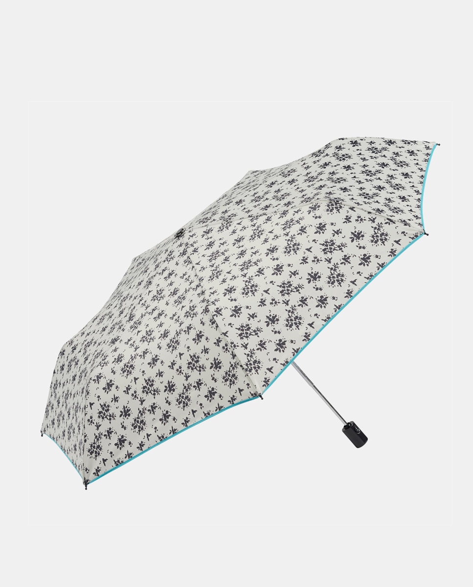Imagem 0 de Guarda-Chuva Dobrável Automático com Estampado Floral - Cru