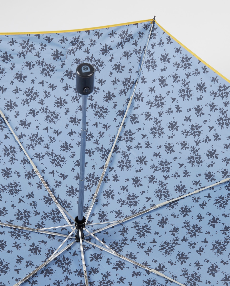 Guarda-Chuva Dobrável Automático com Estampado Floral - Cru Cru-3