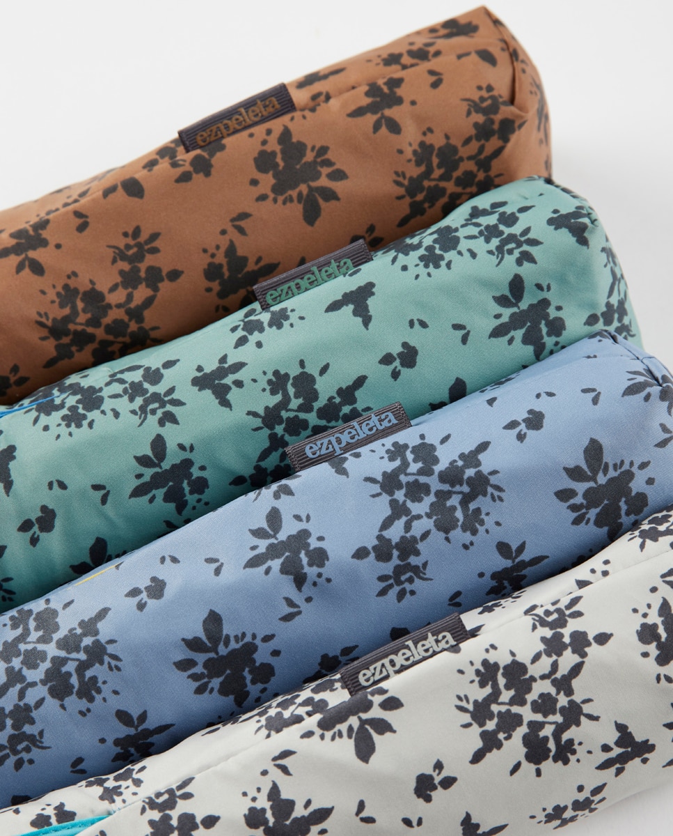Guarda-Chuva Dobrável Automático com Estampado Floral - Cru Cru-6