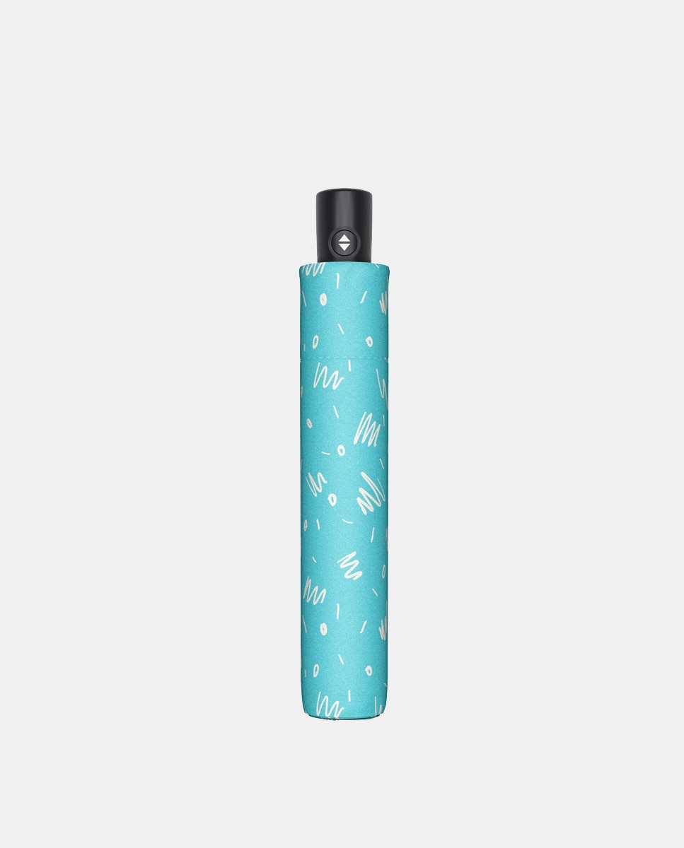 Guarda-Chuva Ligeiro Automático com Estampados - Azul Turquesa Turquesa-2