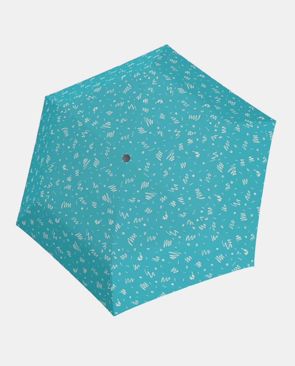 Guarda-Chuva Ligeiro Automático com Estampados - Azul Turquesa Turquesa-3