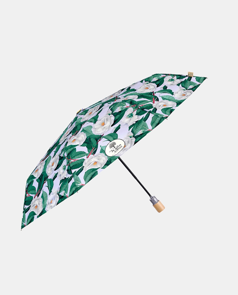 Guarda-Chuva Dobrável Automático com Estampado Verde-1