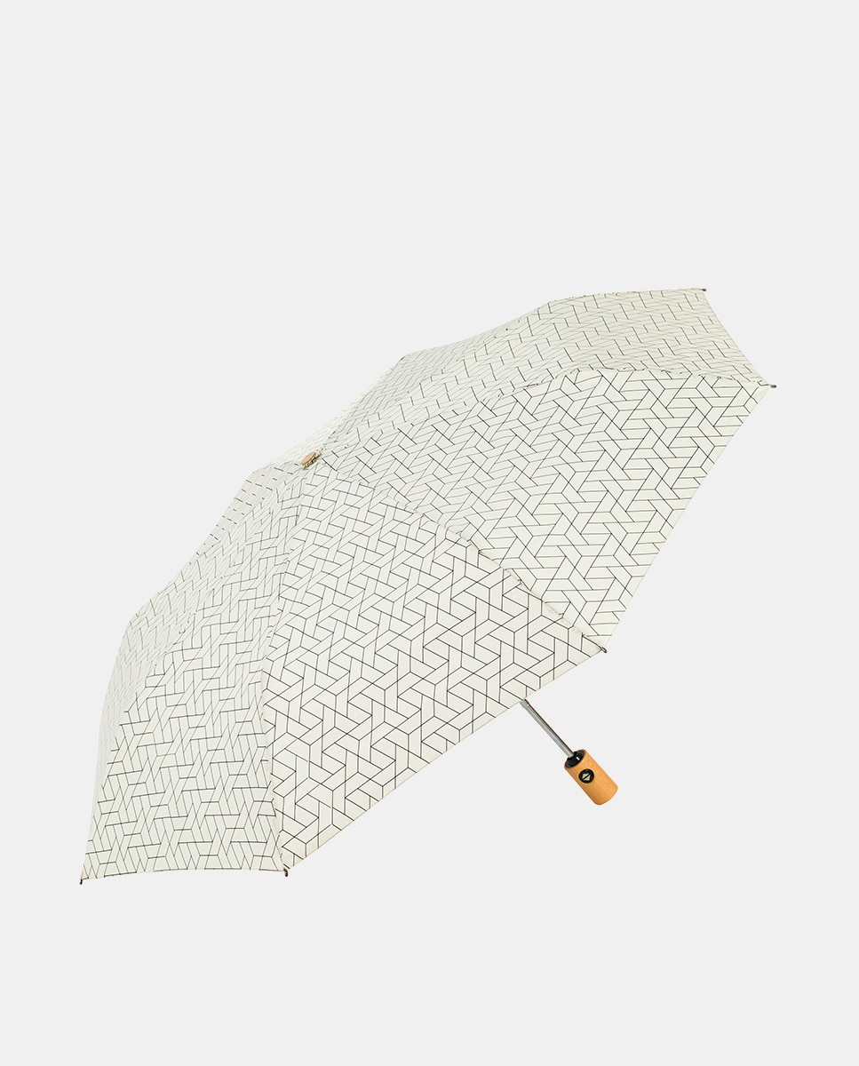 Guarda-Chuva Dobrável com Fecho/Abertura Automático Bege-1