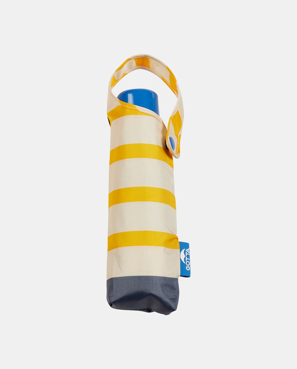Guarda-Chuva Dobrável Manual com Capa Amarelo-2