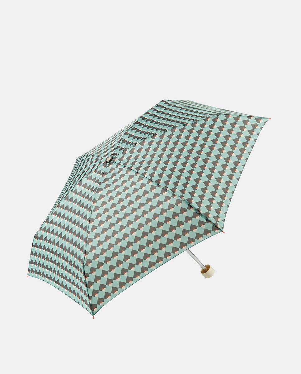 Guarda-Chuva Dobrável Manual com Capa Turquesa-1