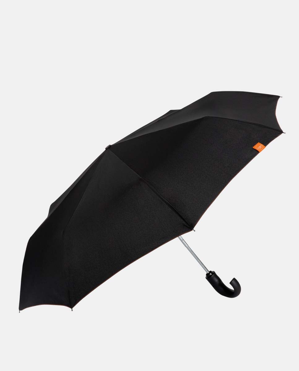 Imagem 0 de Guarda-Chuva Dobrável Abre e Fecha "Nero". Com Punho Curvo e Sistema Anti-Vento.