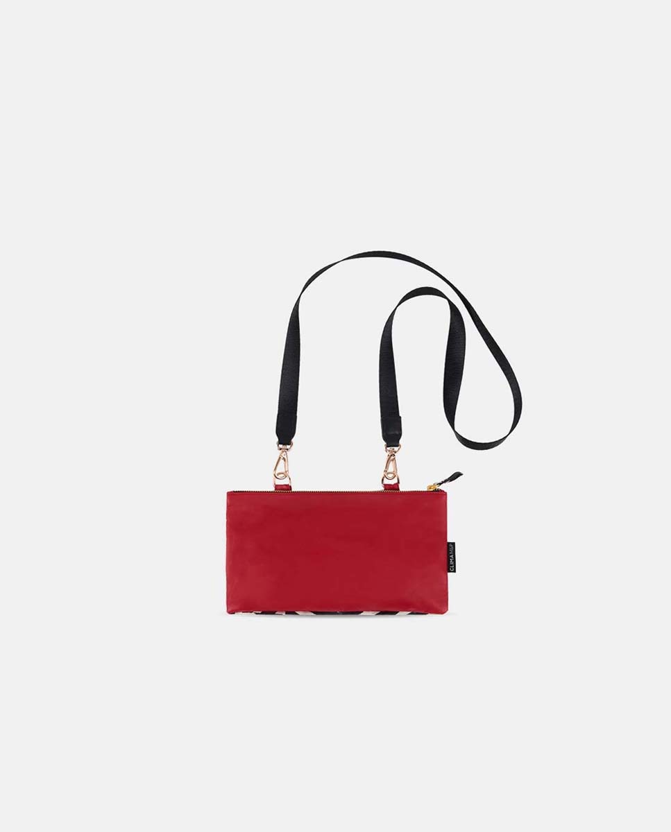 Guarda-Chuva Mini Manual "Zebra" com Bolsa e Fabricado em Tecido Reciclado. Ligeiro e com Sistema Windproof. Vermelho-2