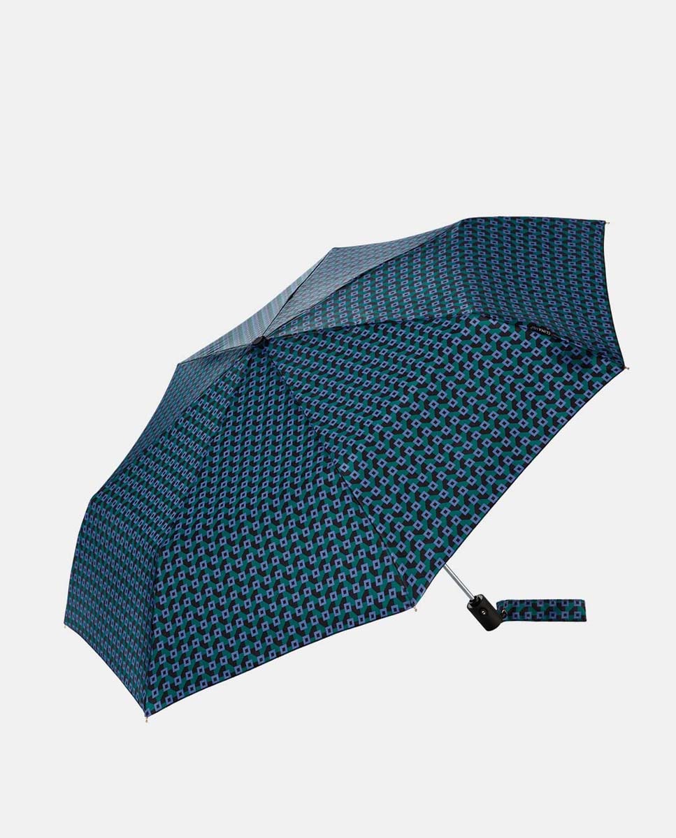 Guarda-Chuva Dobrável Abre e Fecha "Blocks" com Proteção Solar UVP50+ e Tecido Reciclado. Com Sistema Windproof. Verde-1