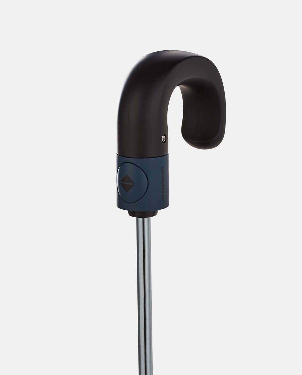 Guarda-Chuva Dobrável Abre e Fecha "Black" com Sistema Windproof. Fabricado em Poliéster Reciclado e Reciclável Azul-3