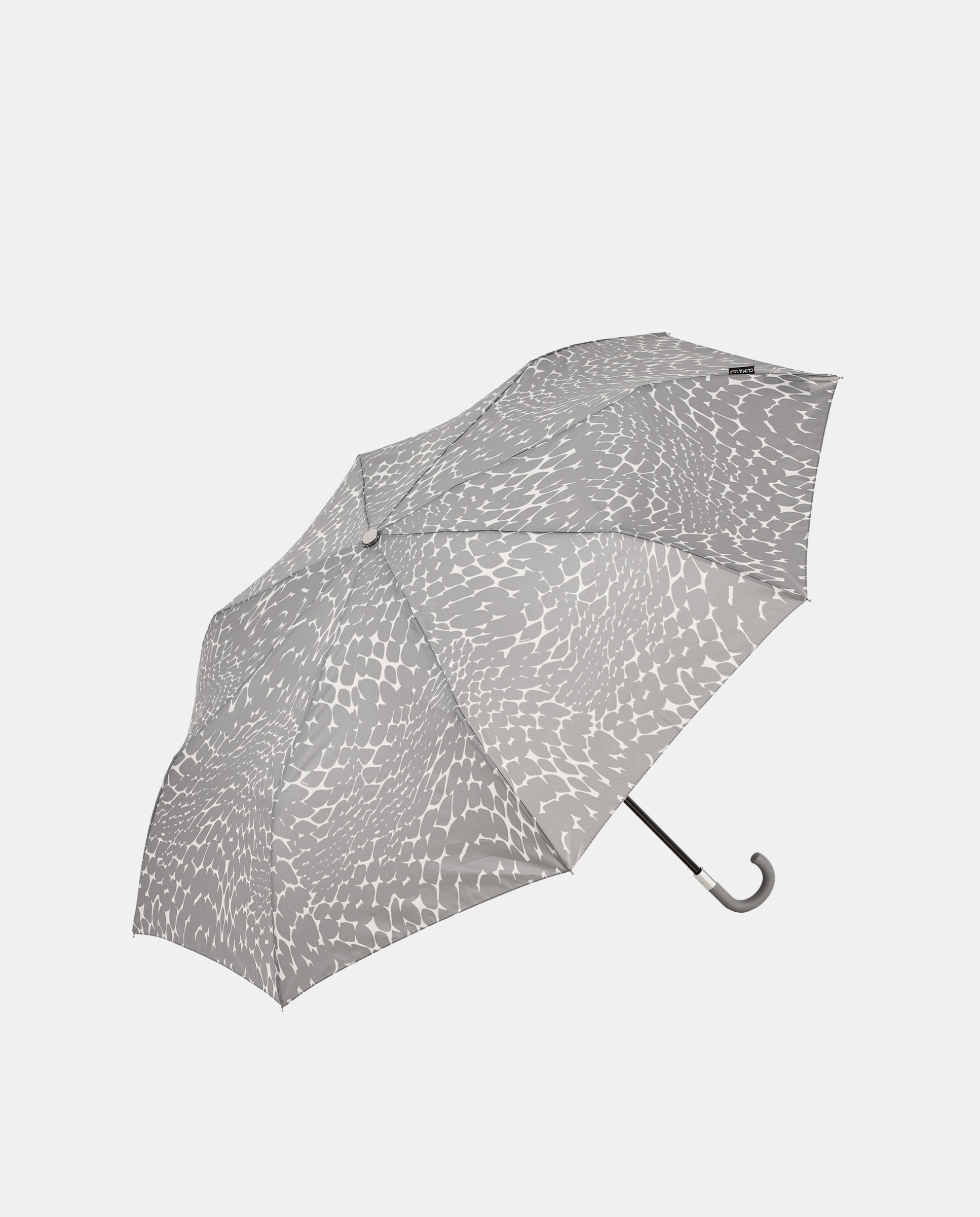 Guarda-Chuva Dobrável Manual "Stones" com Punho Curvo Ergonómico. Fabricado em Tecido Reciclado, é Leve, Resistente e Fácil de Transportar. Cinzento-1