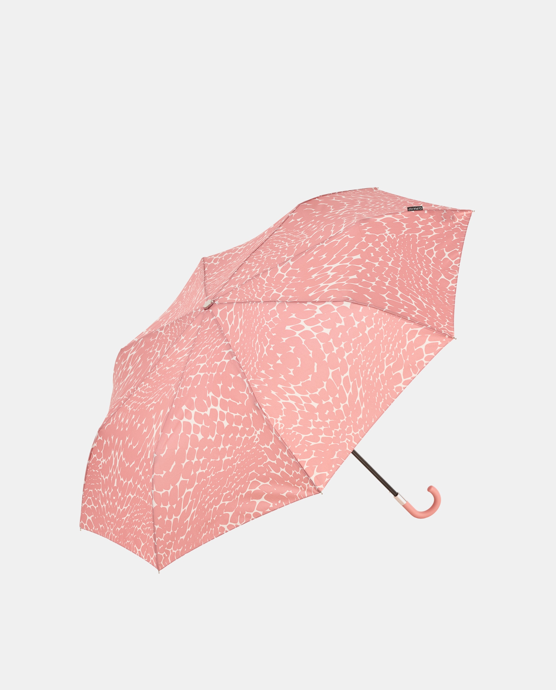 Guarda-Chuva Dobrável Manual "Stones" com Punho Curvo Ergonómico. Fabricado em Tecido Reciclado, é Leve, Resistente e Fácil de Transportar Rosa-1