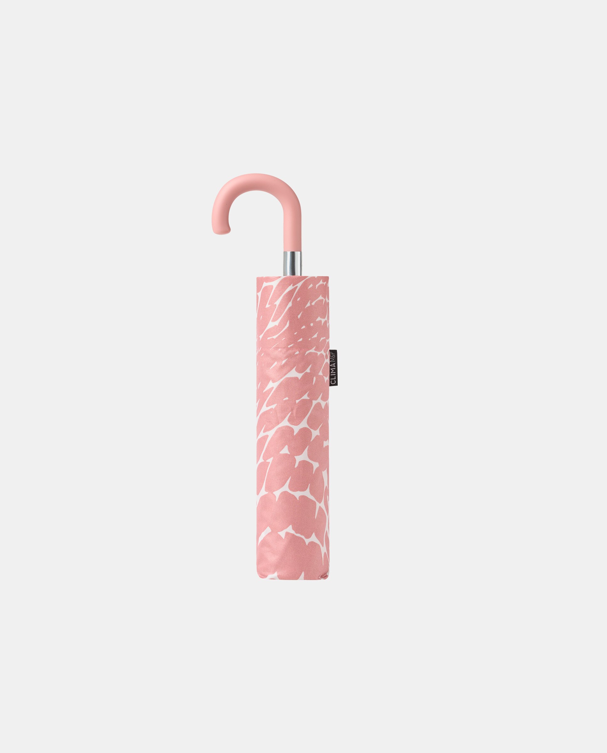 Guarda-Chuva Dobrável Manual "Stones" com Punho Curvo Ergonómico. Fabricado em Tecido Reciclado, é Leve, Resistente e Fácil de Transportar Rosa-3