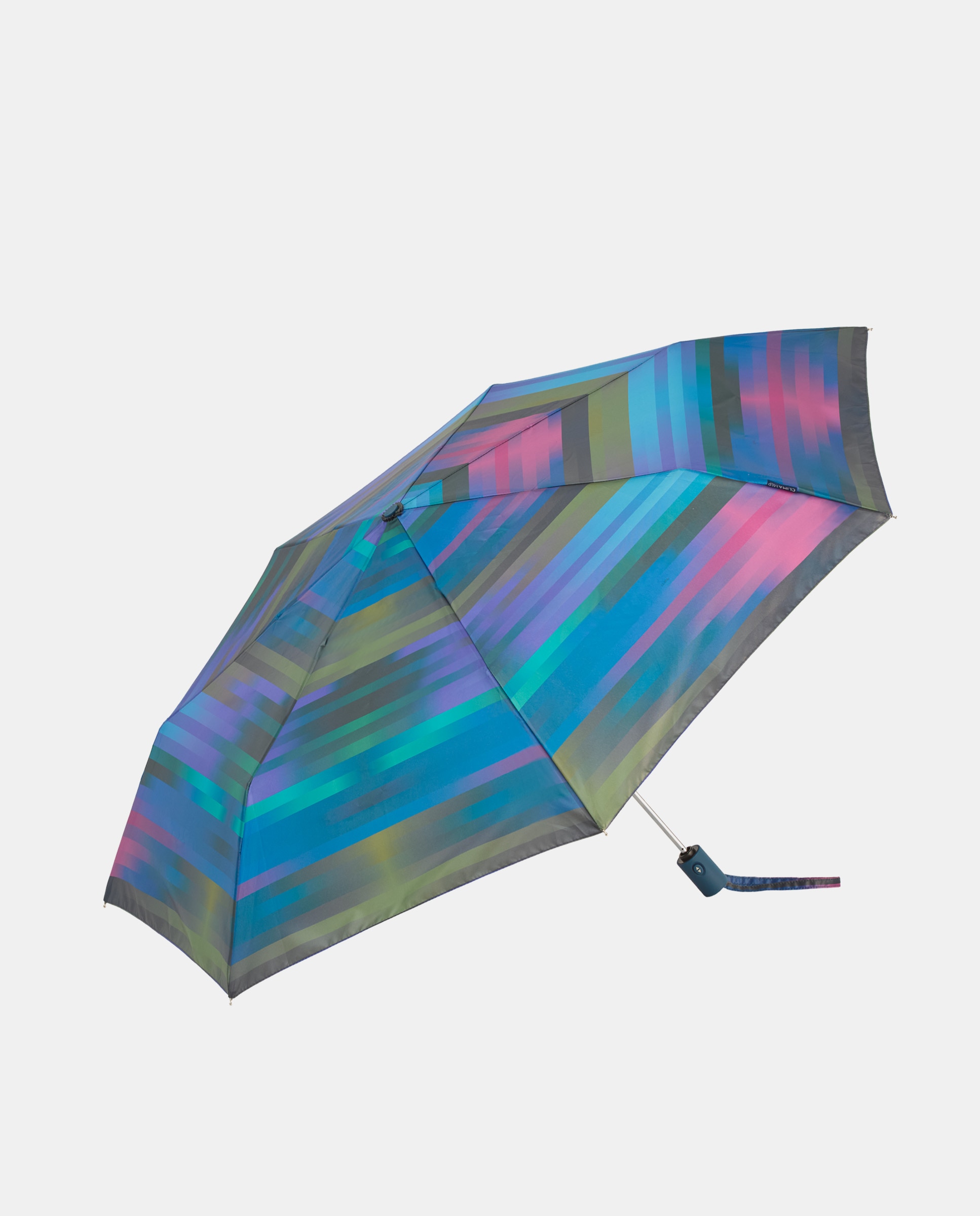 Guarda-Chuva Dobrável com Abertura e Fecho Automáticos "Chromatique". Concebido com Tecido Reciclado e Resistente ao Vento Azul-1