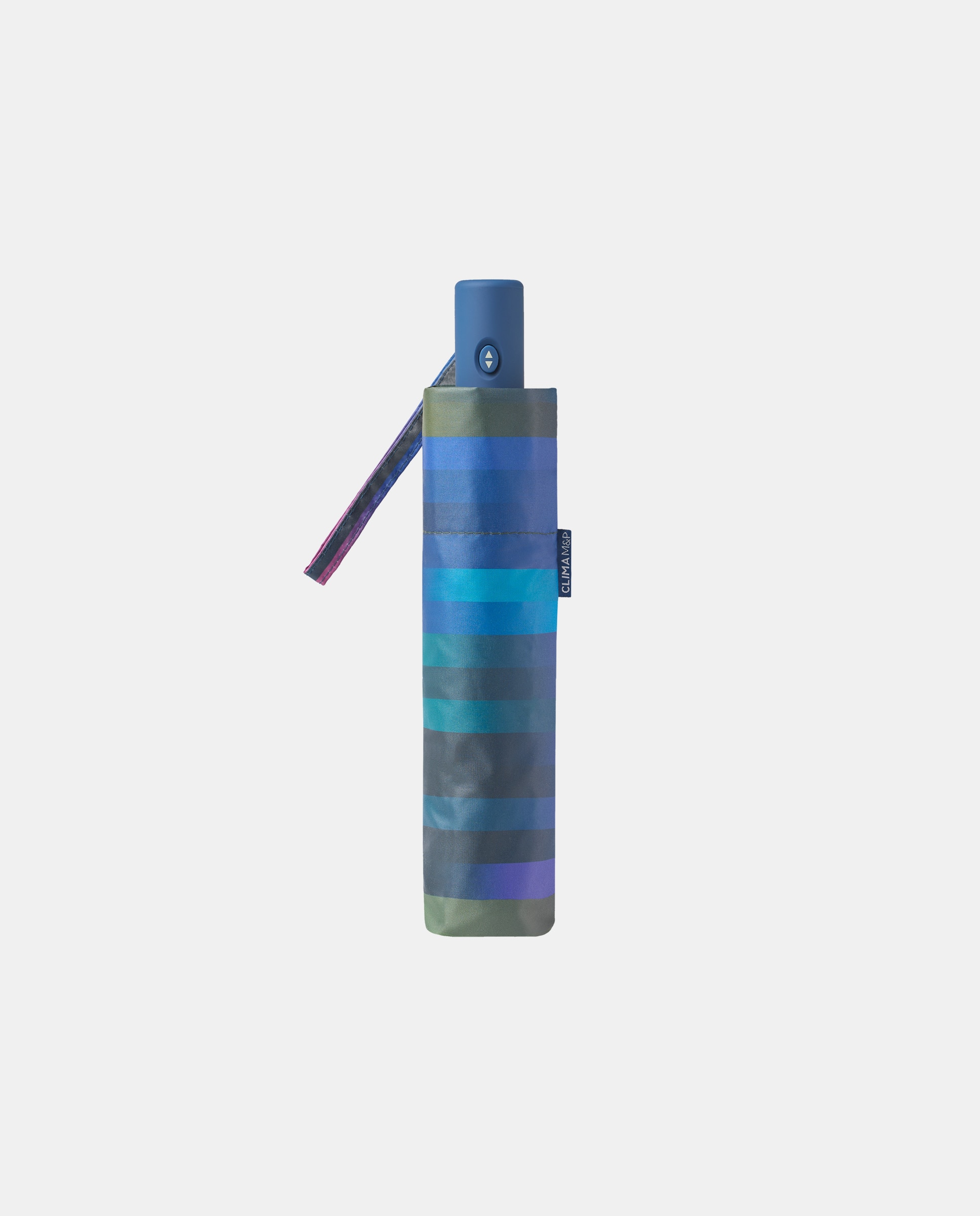 Guarda-Chuva Dobrável com Abertura e Fecho Automáticos "Chromatique". Concebido com Tecido Reciclado e Resistente ao Vento Azul-2