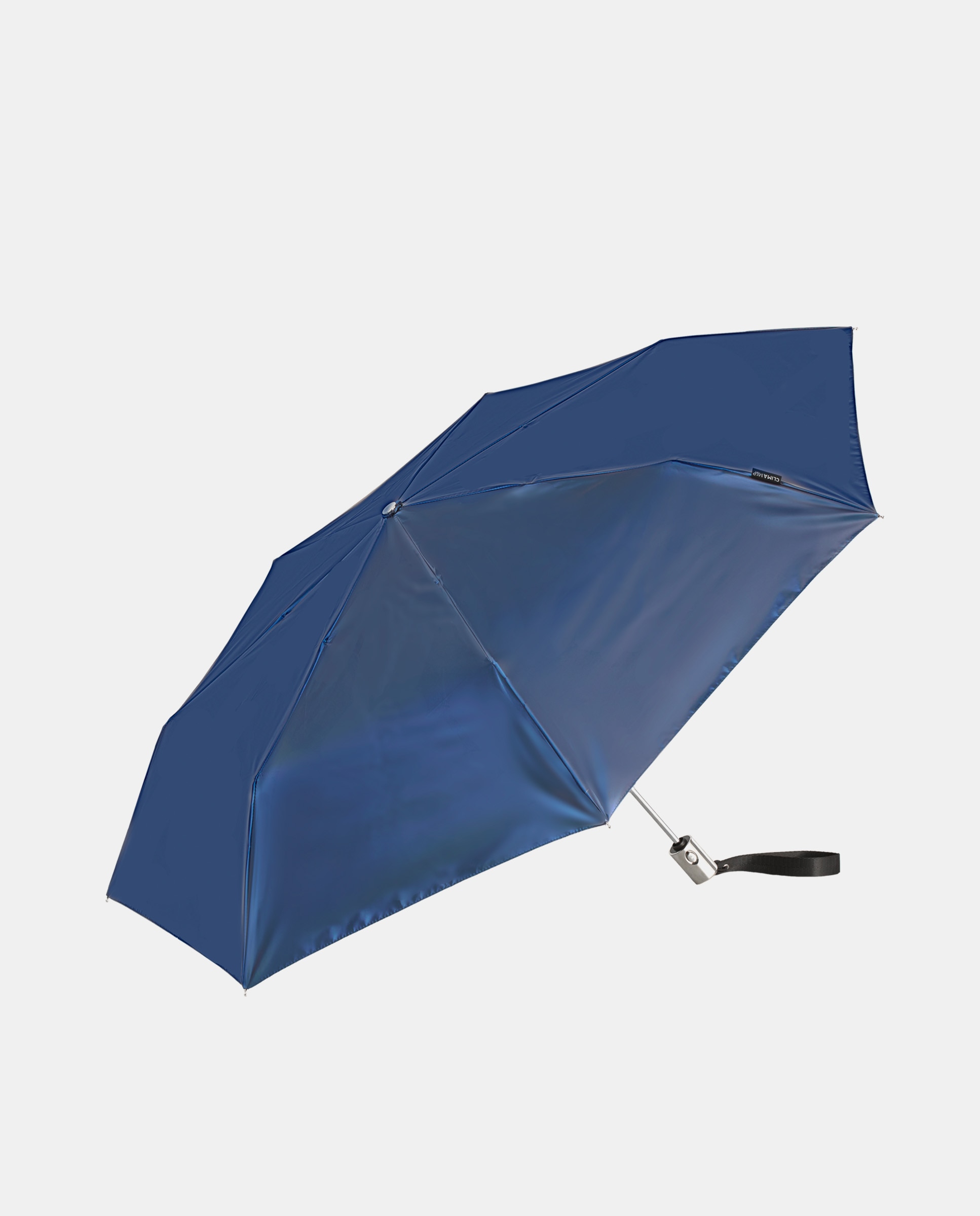 Guarda-Chuva Dobrável "Metallize" com Tecido Duplo Metalizado e Abertura/Fecho Automáticos. Elegante, Ligeiro e Resistente Azul-marinho-1