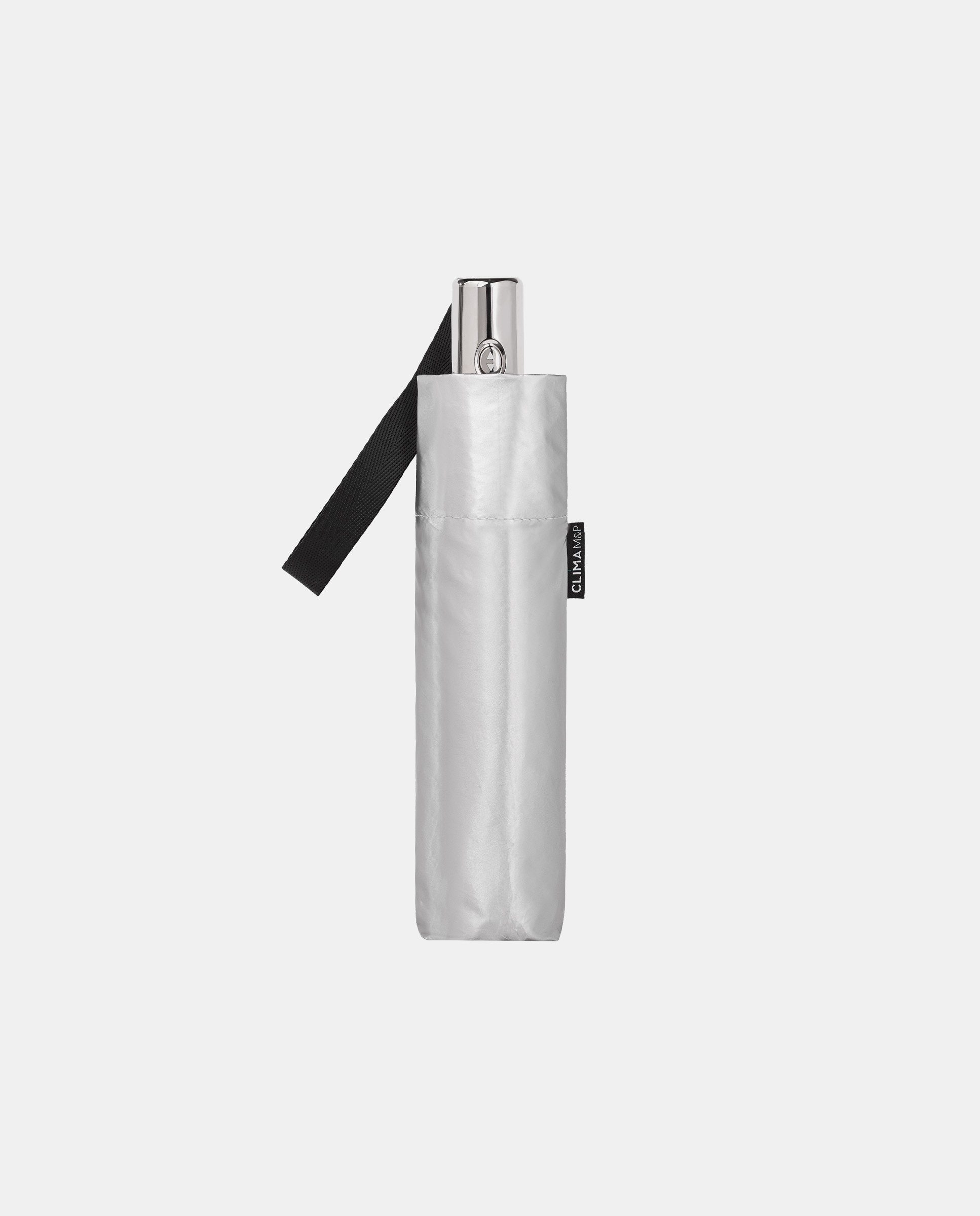 Guarda-Chuva Dobrável "Metallize" com Tecido Duplo Metalizado e Abertura/Fecho Automáticos. Elegante, Ligeiro e Resistente Prata-2