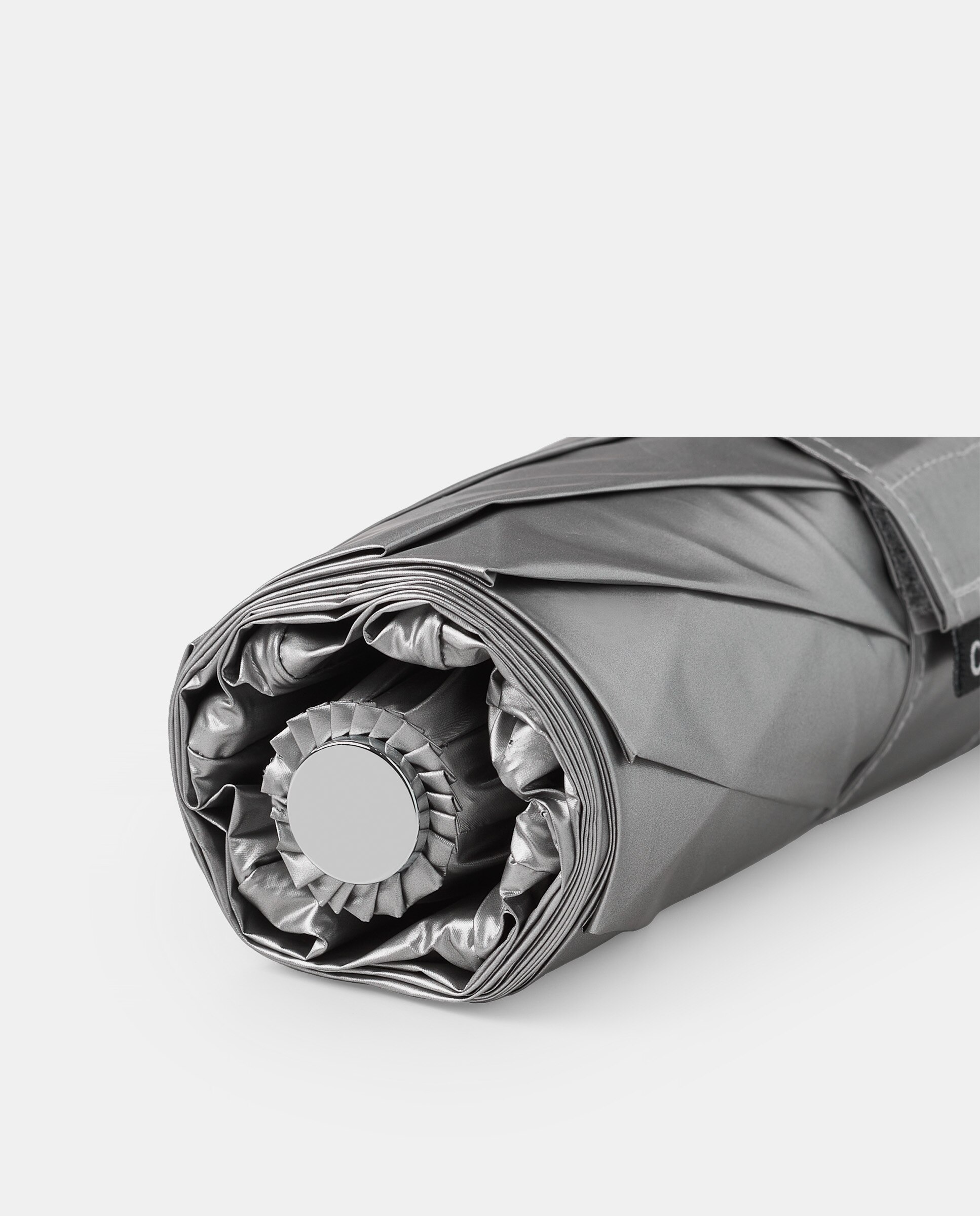 Guarda-Chuva Dobrável "Metallize" com Tecido Duplo Metalizado e Abertura/Fecho Automáticos. Elegante, Ligeiro e Resistente Prata-3